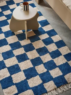 Ferm Living Mara Washable Rug Mara Washable Rug - Deep Blue/Warm Sand Discount