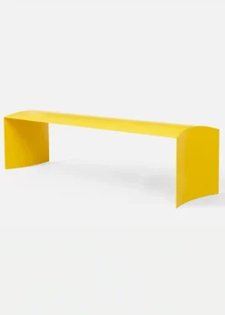 A. Petersen Metal Bench By Ole Schjøll Coated Yellow Discount