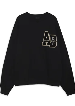 Anine Bing Miles Sweatshirt Letterman Black Hot