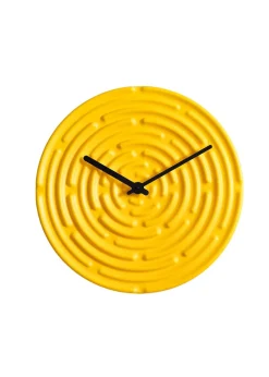 raawii Minos Clock Freesia Yellow & Dark Green New