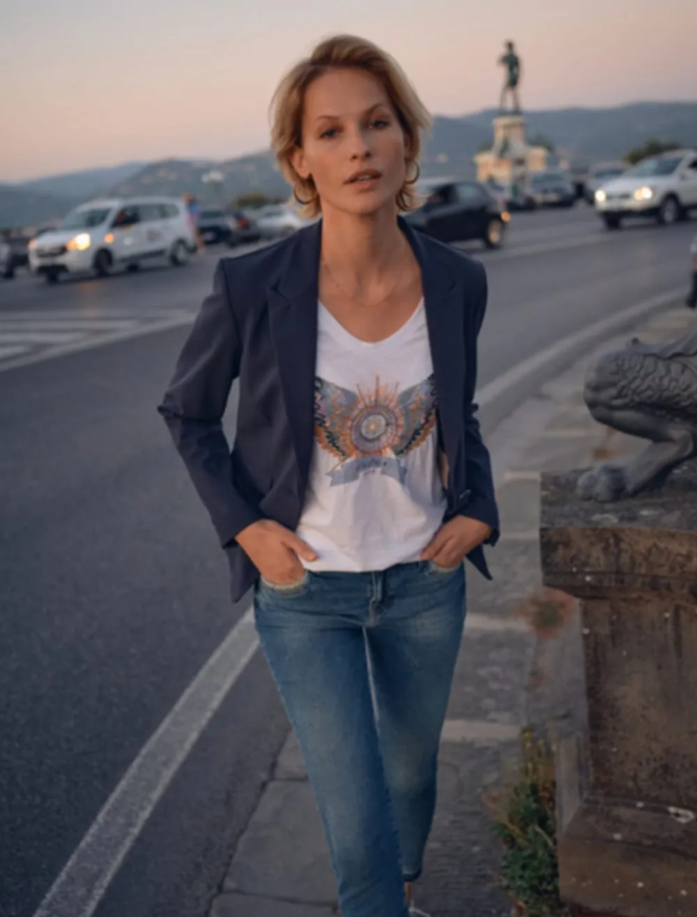 Mos Mosh MMBlake Izzy Blazer Salute Navy New