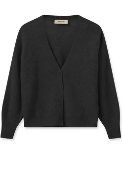 Mos Mosh MMThora V-Neck Knit Cardigan Black Fashion