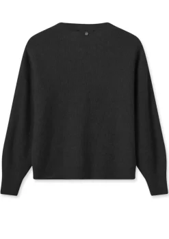 Mos Mosh MMThora V-Neck Knit Cardigan Black Fashion