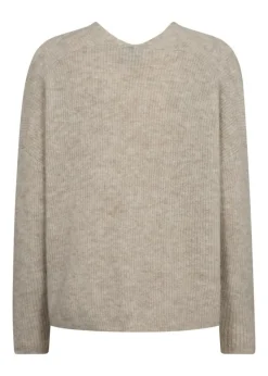 Mos Mosh MMThora V-neck Knit NOOS Feather Gray Sale