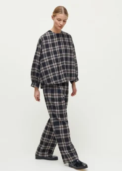 Aiayu My Pant Checked Wool Mix Black Online