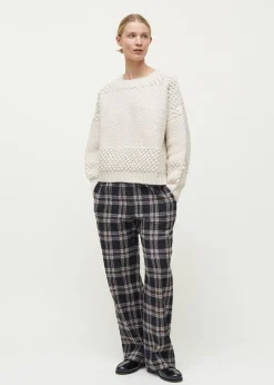 Aiayu My Pant Checked Wool Mix Black Online