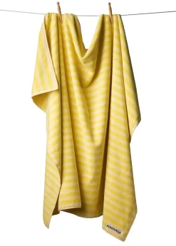 Bongusta Naram Bath Sheets Pristine & Neon Yellow Hot