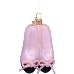 Vondels Ornament Glass Ballet Shoes Pink Outlet
