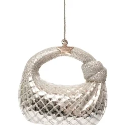 Vondels Ornament Glass Handbag w. Knot Silver Sale