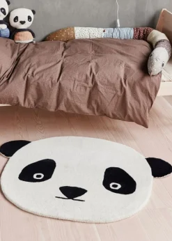 OYOY MINI Panda Rug 101 White / Black Hot