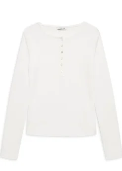 Anine Bing Pia Long Sleeve Tee Off White Outlet