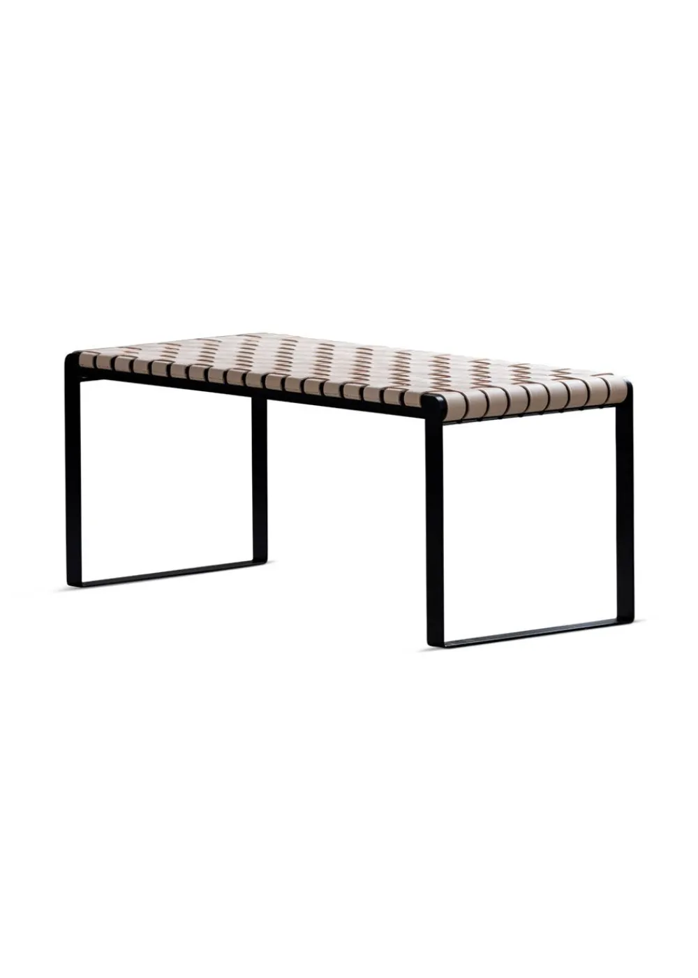 Bent Hansen Plaited Stel: Sort Pulverlakeret Stål / Gjorde: Kernelæder, Natur Fashion