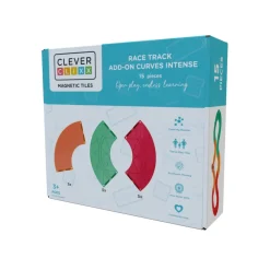 Cleverclixx Race Track Add-on Curves | 15 pieces Intense Best