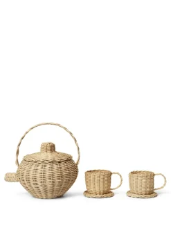 Kinder Ferm Living Rattan Tea Set -