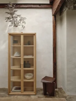 Ferm Living Reed Vitrine - Natural Oak Clearance