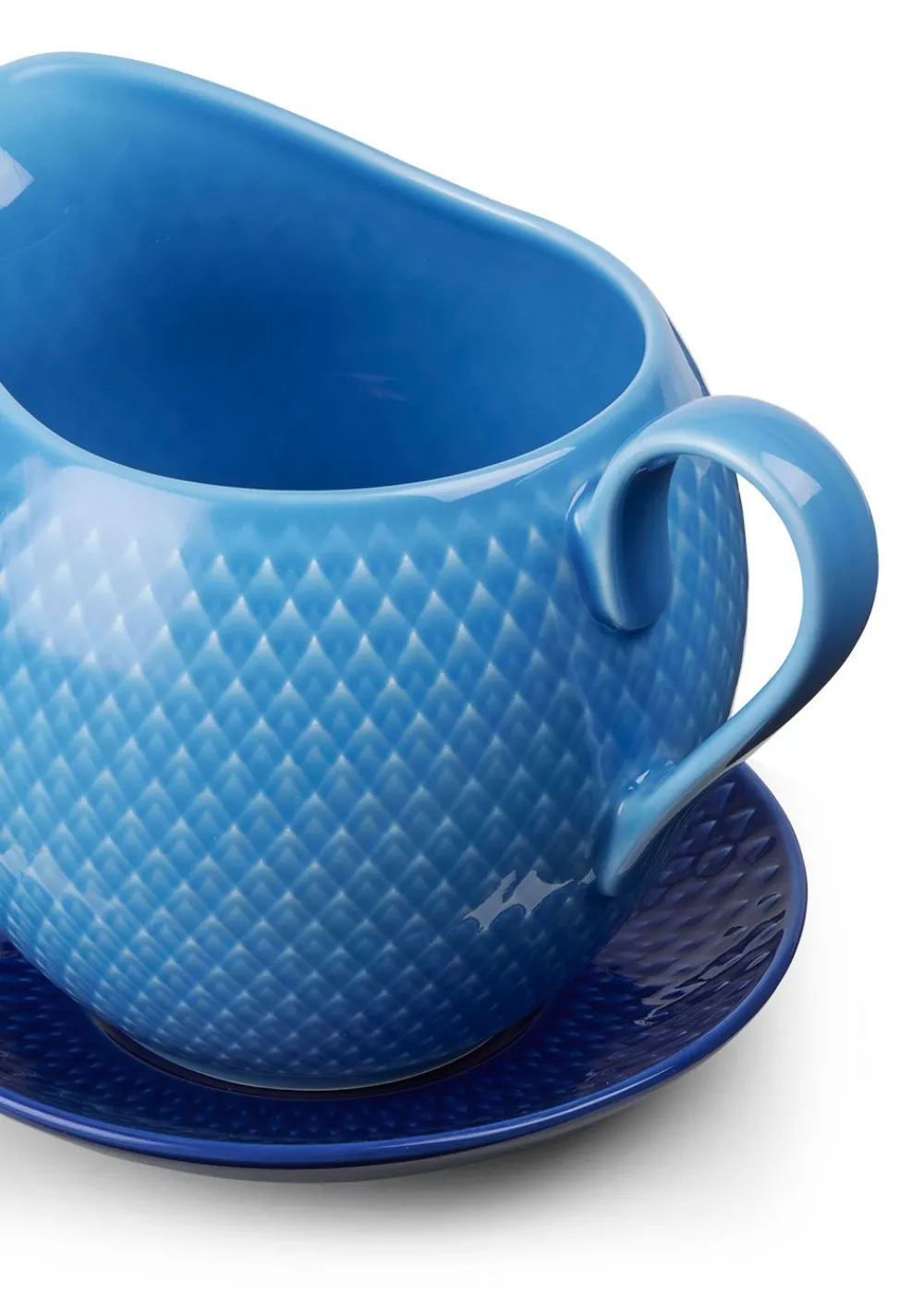 Lyngby Porcelain Rhombe Color Sauce Boat