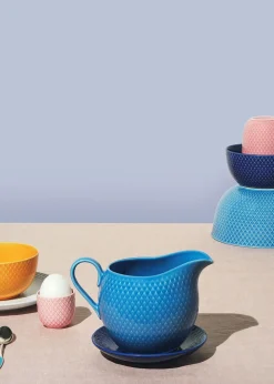 Lyngby Porcelain Rhombe Color Sauce Boat