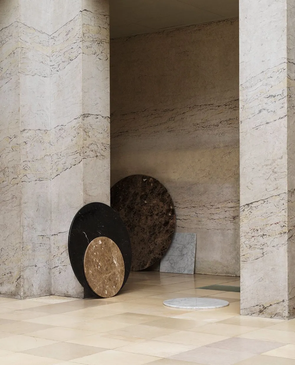 Normann Copenhagen Scala Table H75 cm - Marble Coffee Discount