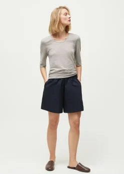 Aiayu Shorts Long Black Navy Sale