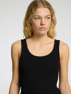 Selected Femme SLFAnna U-neck Tank Top NOOS Black Sale