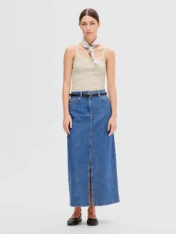 Selected Femme SLFCelica Anna Strap Tank Top Oatmeal New