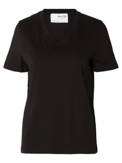 Selected Femme SLFMyessential SS V-neck Tee