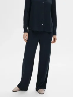 Selected Femme SLFViva-Gulia HW Long Sun Pant NOOS Dark Sapphire Discount