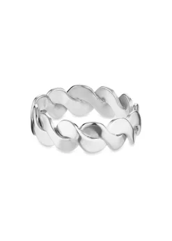 Jane Kønig Small Wavy Ring Silver Hot