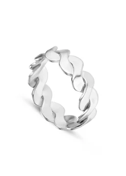 Jane Kønig Small Wavy Ring Silver Hot