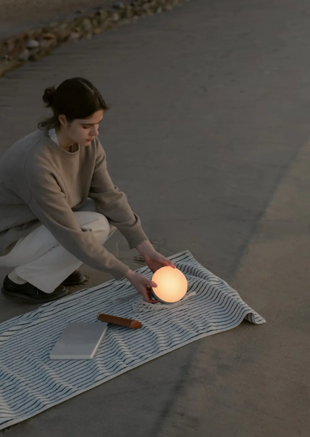 New Works Sphere Portable Lamp Warm Grey Sale