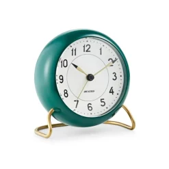 Arne Jacobsen Station Vægur Table clock green/white Discount