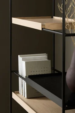 Woud Tray Shelf Style 6 Sort & Eg - Høj Online