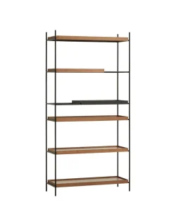 Woud Tray Shelf Style 15 Valnød & Sort - Høj Best