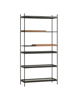Woud Tray Shelf Style 16 Sort & Valnød - Høj Outlet