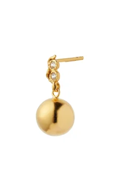 Stine A Twin Flow & Disco Ball Earring Goldplated Sale