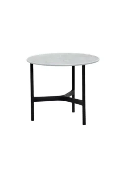 Cane-line Twist Coffee Table - Small Base: Lava Grey, Aluminium / Top: HPL, Dark Grey Structure Clearance
