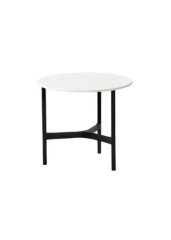 Cane-line Twist Coffee Table - Small Base: Lava Grey, Aluminium / Top: White, Cane-line HI-Core Online
