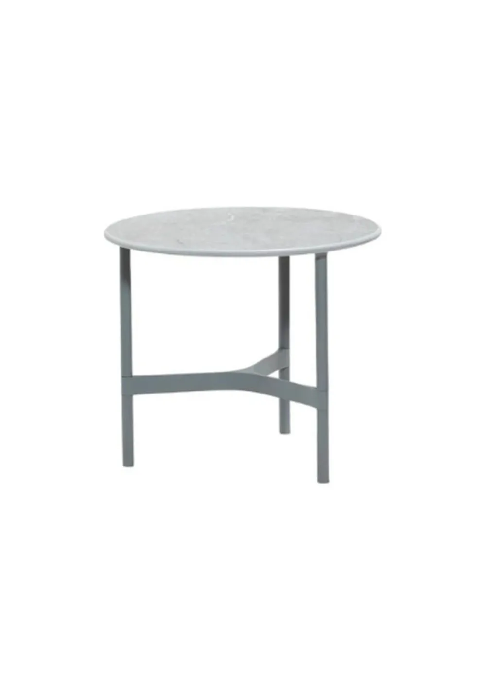 Cane-line Twist Coffee Table - Small Base: Light Grey, Aluminium / Top: Fossil Grey, Ceramic Discount