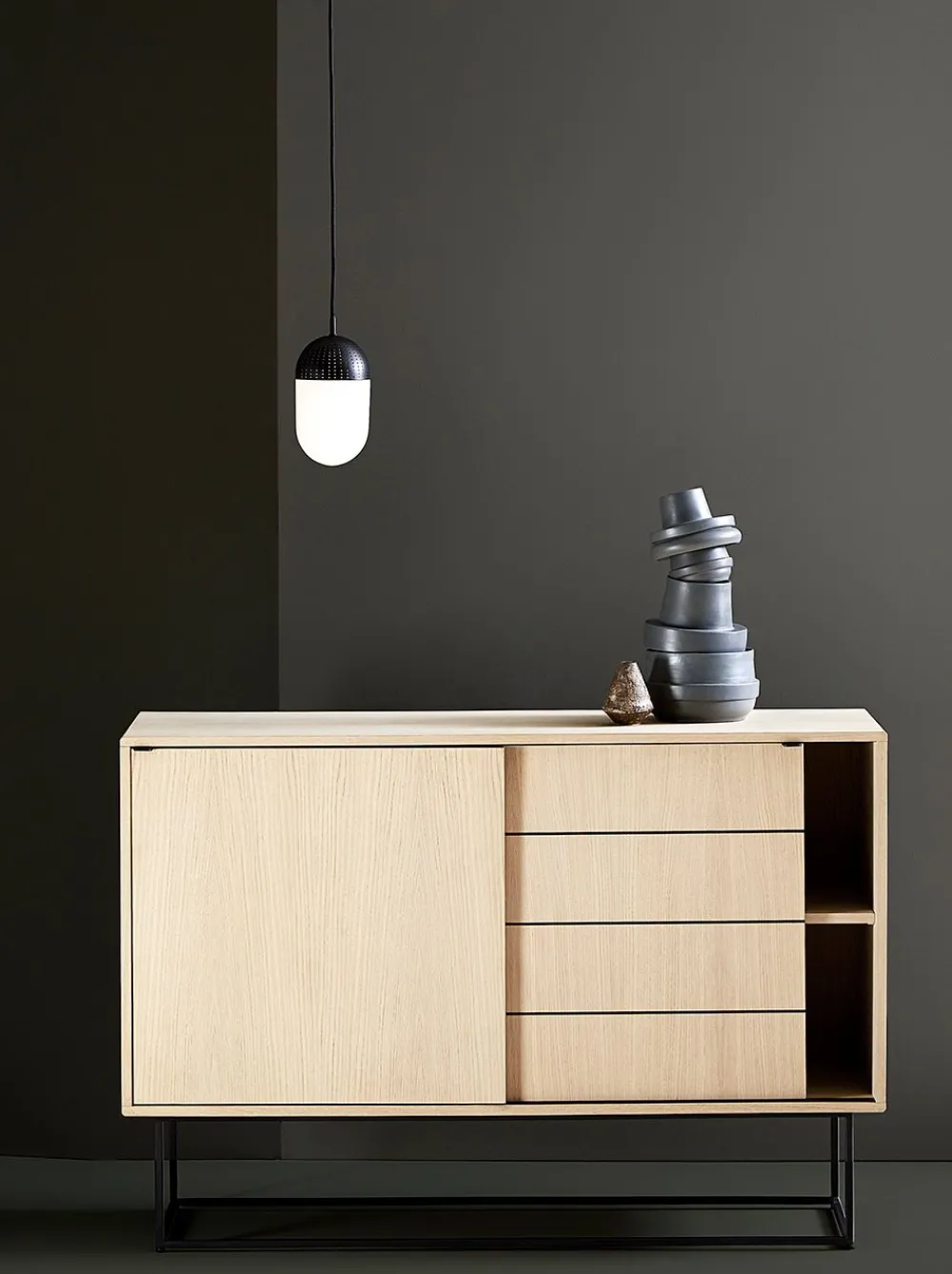 Woud Virka Sideboard Oak Veneer / Oak Veneer - High Sale