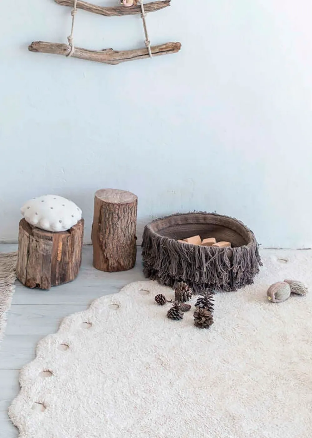 Lorena Canals Washable Rug Pinecone Ivory New