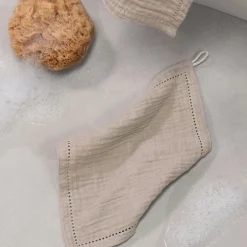 Sebra Washcloth, 3 pcs Seabreeze beige Clearance