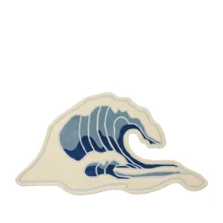 Broste CPH Wave Gulvtæppe Dusty Blue/Off White Best