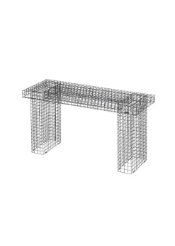 Kalager Design Wire Bench Rustic Grey New