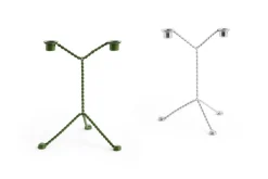 HAY Wire Candleholder Green Fashion