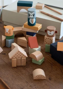 Sebra Wooden Totem Stacking Blocks Wildlife Animals Best