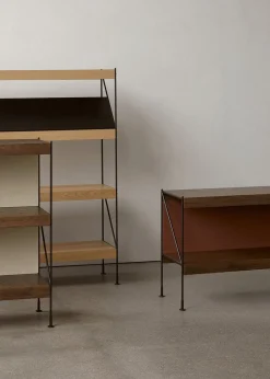 Audo Copenhagen Zet Storage System - H70 Black Steel / Black Oak New