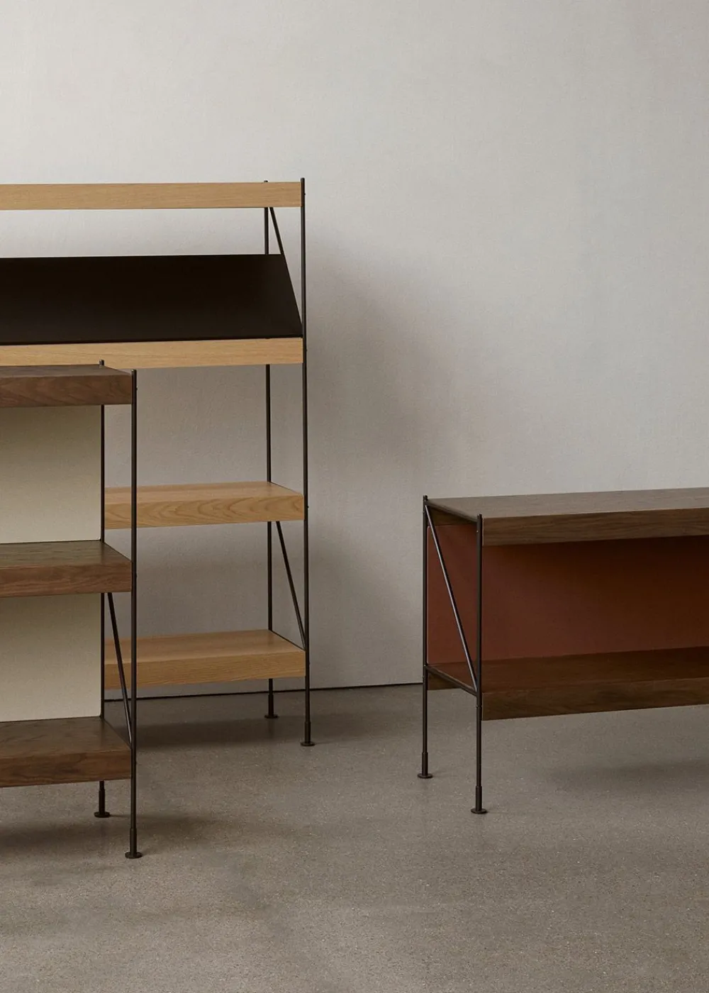 Audo Copenhagen Zet Storage System - H70 Black Steel / Dark Stained Oak Online